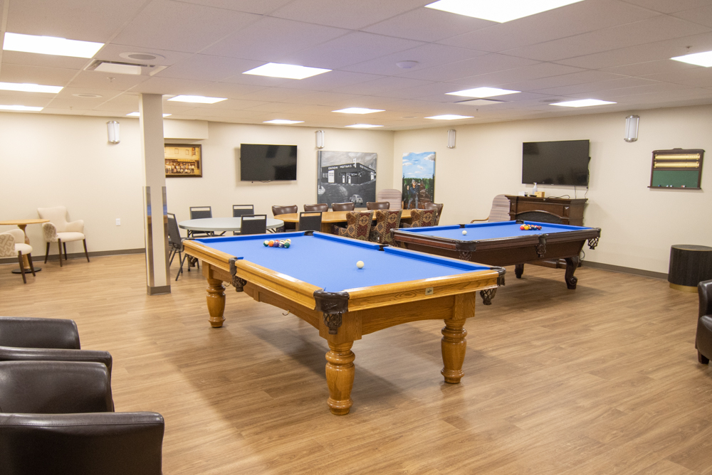 Billiards room in Parkland Lodge, Edson